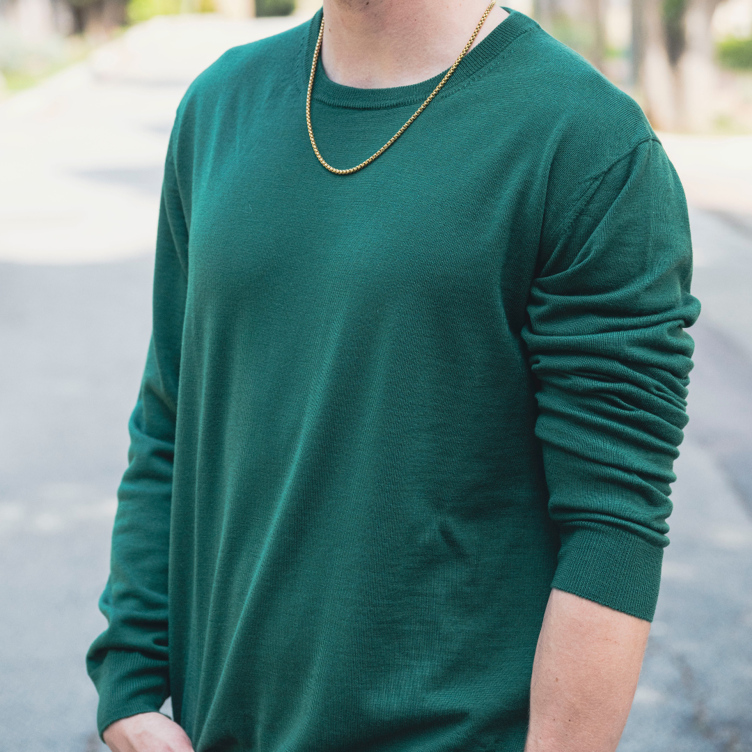 Men's crewneck 100% Merino wool